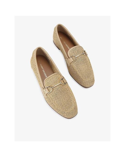 KG by Kurt Geiger Natural Madeline Woven Loafers