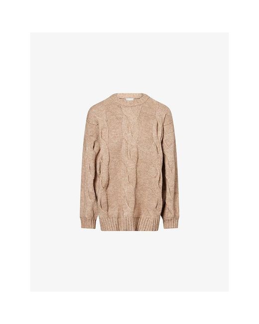 Pretty Lavish Natural Atlantic Cable Knitted Jumper