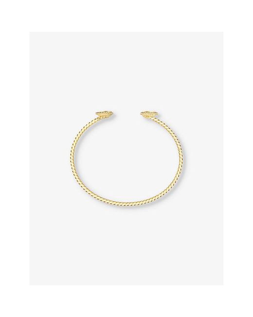 Boucheron Metallic Serpent Bohème 18Ct- And 0.27Ct Brilliant-Cut Diamond Bangle Bracelet