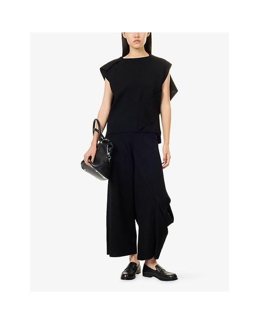 CFCL Black Ac Milan Draped Knitted Trousers