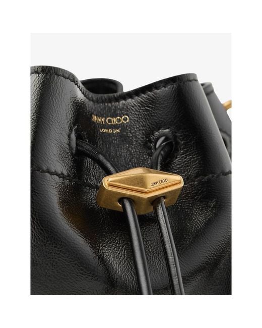 Jimmy Choo Black Cinch Small Leather Tote Bag