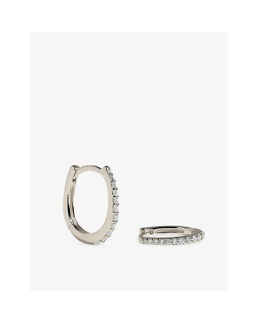 Astrid & Miyu Metallic Pavé 14Ct- And Lab-Grown Diamond Huggies