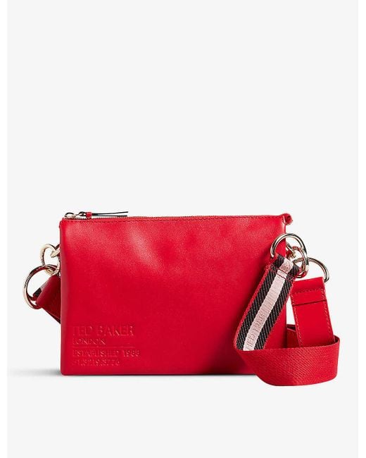 Ted Baker Red Darceyy Leather Cross-body Bag