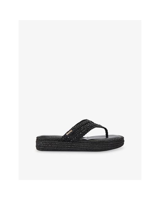 Carvela Kurt Geiger Black Portofino Woven Sandals