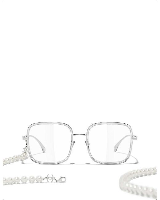 Chanel Square Eyeglasses in White