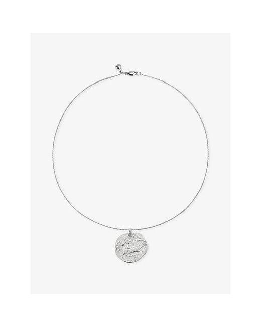 Monica Vinader White Goddess Sterling- Pendant Necklace