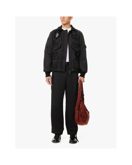 Sacai Black X Spiewak Patch Regular-Fit Woven-Blend Jacket for men