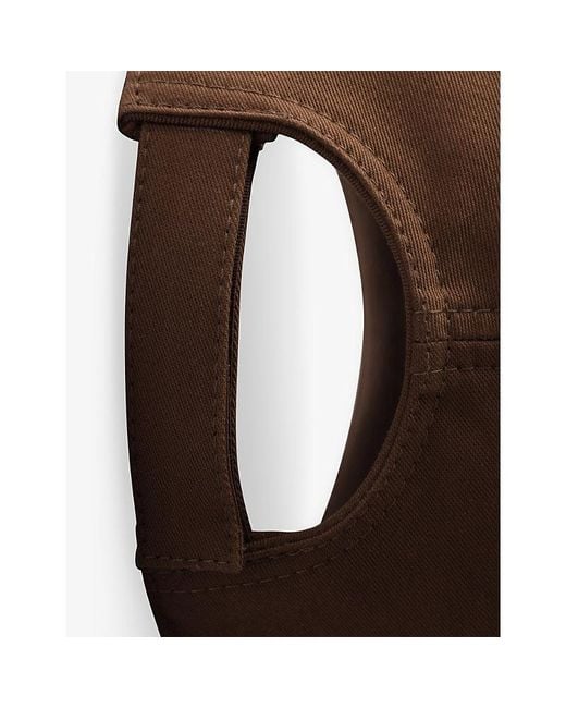 Prada Brown Branded Panelled Cotton-Twill Baseball Cap for men