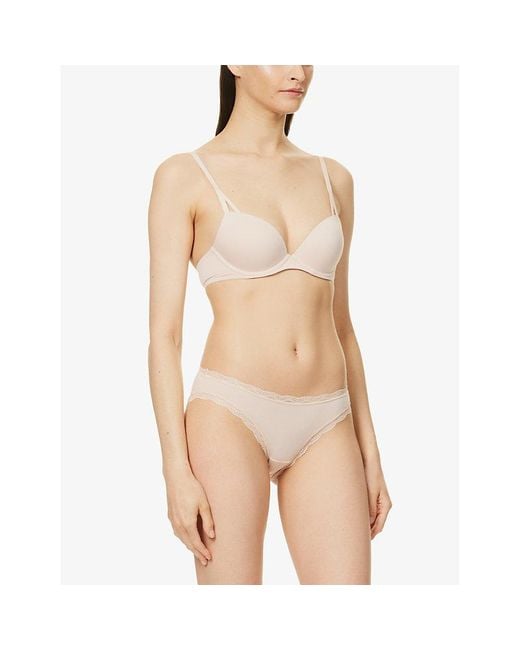 Stripe & Stare White Mid-rise Pack Of Four Stretch-modal Brief