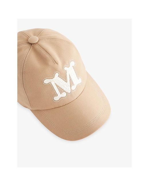 Max Mara Natural Brand-Embroidered Cotton Baseball Cap