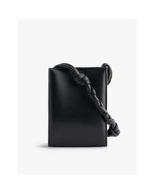 Jil Sander Black Tangle Small Padded Leather Cross-body Bag