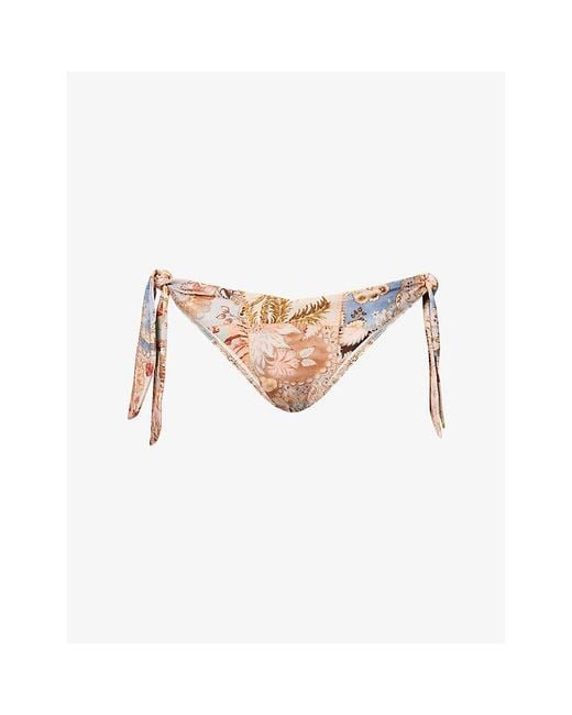 Zimmermann White Daylight Printed Bikini Bottoms