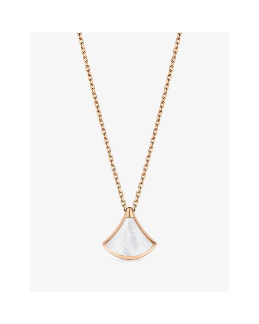BVLGARI Metallic Divas' Dream Mini 18Ct Rose- And Mother-Of-Pearl Necklace