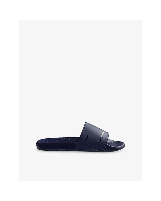 Havaianas Blue Slide Zero Rubber Sandals