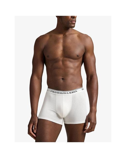 Polo Ralph Lauren Black Classic Pack Of Three Stretch-Cotton Trunks for men
