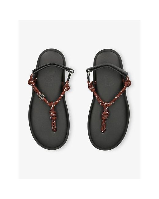 FLOWZE Brown Flò Woven Sandals