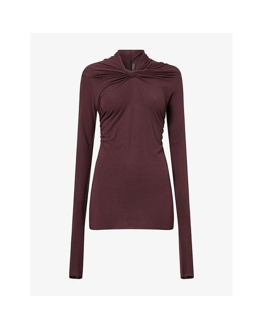 Rick Owens Purple Kairo Long-Sleeve Jersey Top