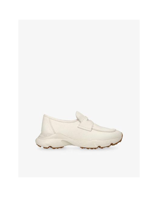 Tod's White Sport 54 Leather Loafers