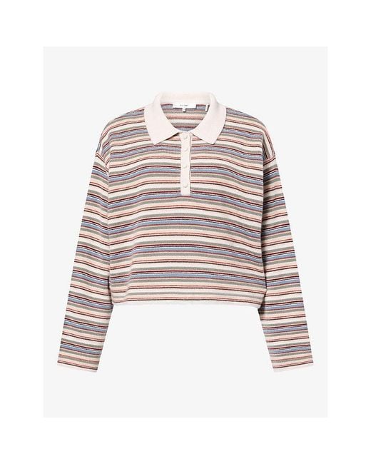 FRAME Multicolor The Quad Striped Wool And Cashmere-Blend Jumper