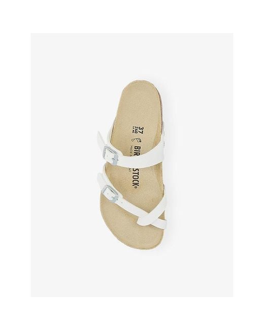Birkenstock White Mayari Faux-Leather Sandals