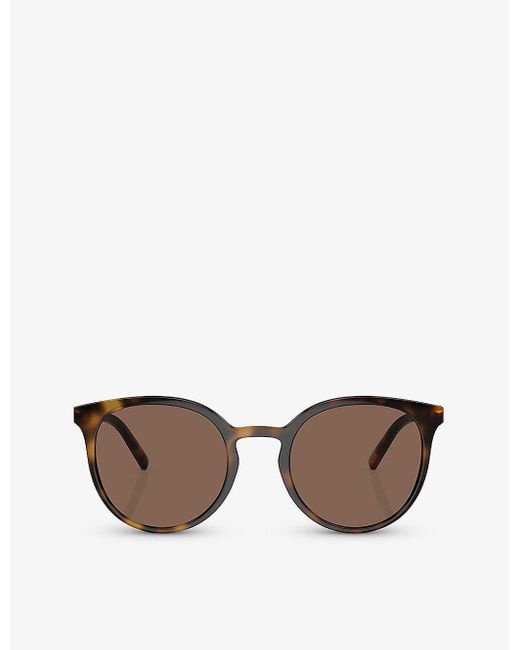 Dolce & Gabbana Brown Dg6189u Phantos-frame Tortoiseshell Injected Sunglasses