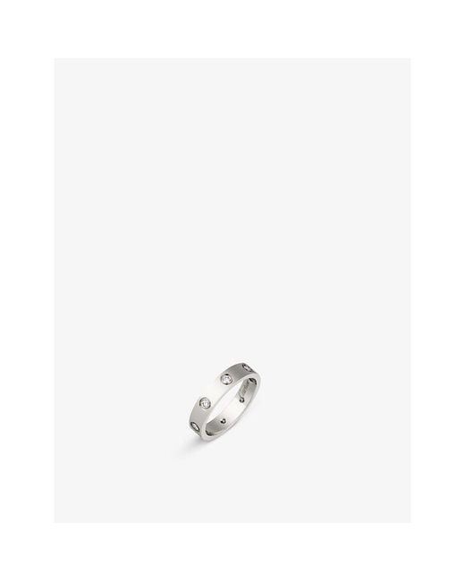 Cartier White Love 18Ct And 8 Diamonds Wedding Band