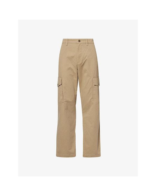 Burberry Natural Reddric Straight-Leg Cotton Trousers for men