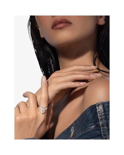 Messika White Fiery 0.30Ct 18Ct And 0.63Ct Diamond Ring