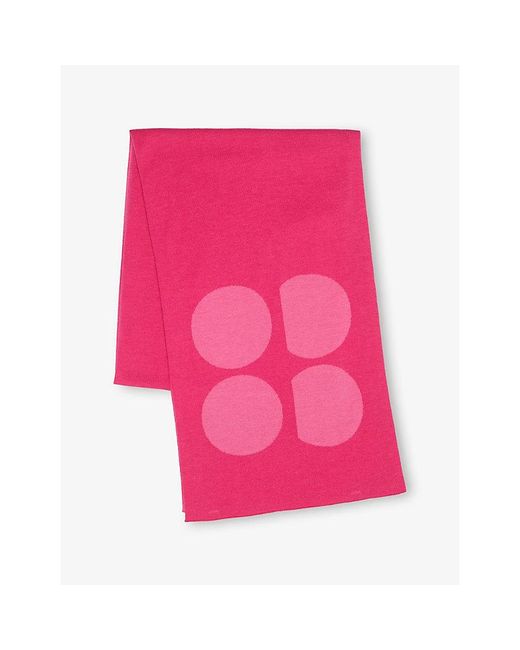 Sweaty Betty Pink Logo-Print Wool-Blend Scarf