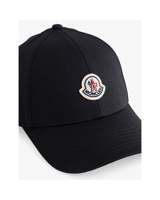 Moncler Blue Brand-Badge Cotton Baseball Cap for men