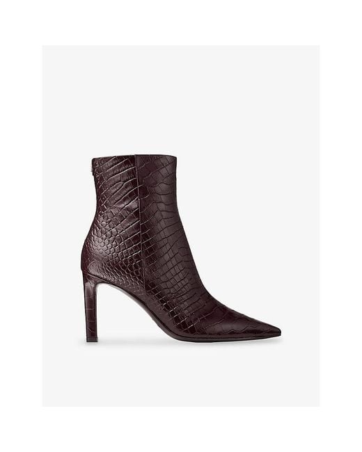 Jimmy Choo Brown Frankie Ab 85 Leather Ankle Boots