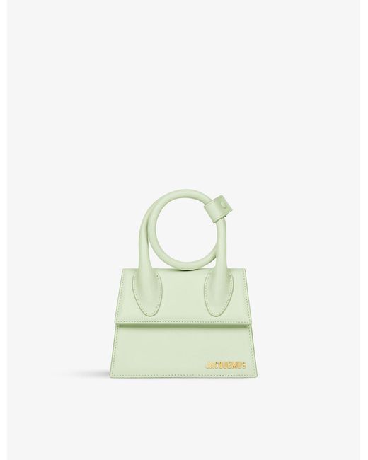 Jacquemus Le Chiquito Noeud Medium Leather Tophandle Bag in Light