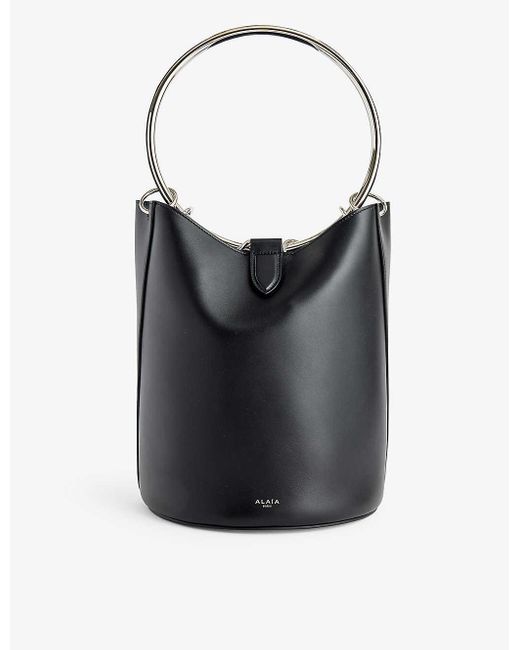 Alaïa Black Ring Leather Shoulder Bag