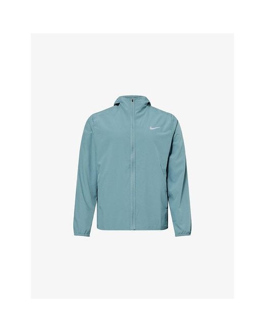 Nike Blue Dri-Fit Hooded Woven Jacket for men