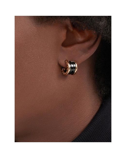 BVLGARI Metallic B.Zero1 18Ct Rose- And-Ceramic Earrings