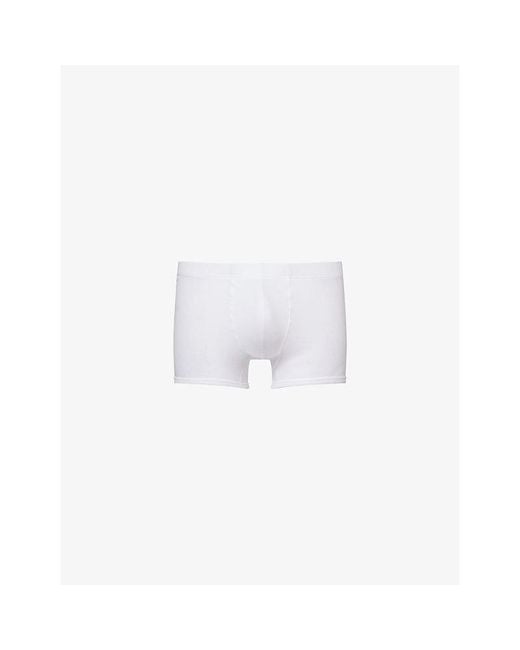 Hanro White Sea Island Cotton Boxers for men