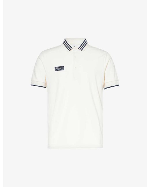 Adidas Originals White Spezial Brand-appliqué Recycled-polyester Polo Shirt for men