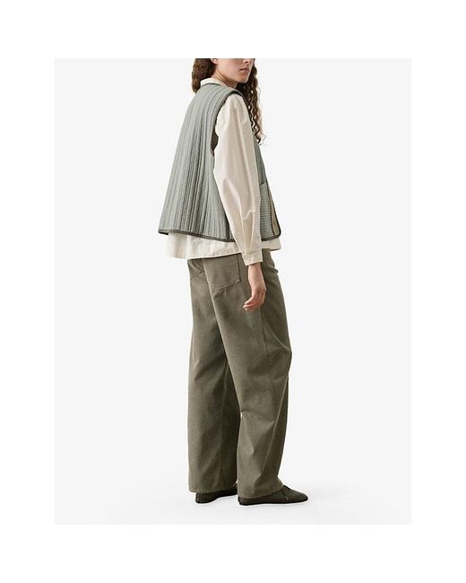 Soeur Gray Hima Quilted Cotton Vest