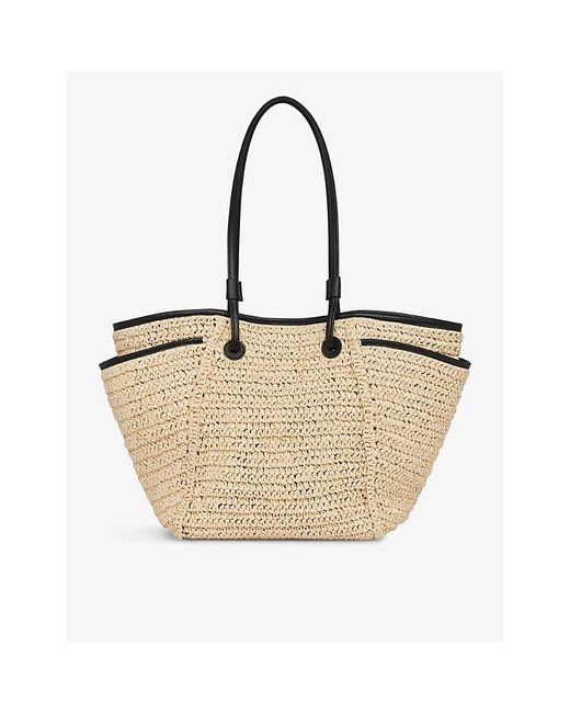 Whistles Natural Zoelle Double-handle Straw Tote Bag