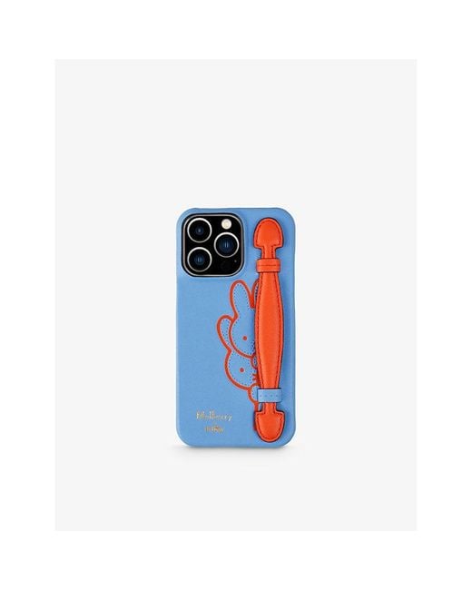 Mulberry Blue X Miffy Leather Iphone 13 Pro Case