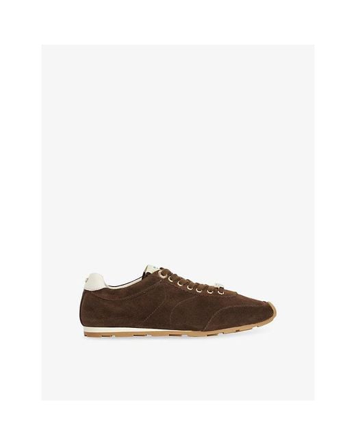 Dune Brown Evalinna Suede Trainers