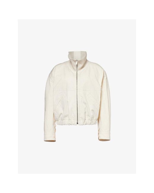 Lemaire White Double-layered Funnel-neck Cotton Jacket