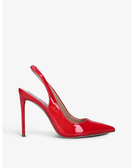 Steve Madden Vividly Patent Faux-leather Court Shoes in Red | Lyst UK