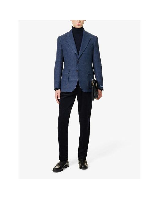 Polo Ralph Lauren Blue Regular-fit Mid-rise Cotton-corduroy Trousers for men