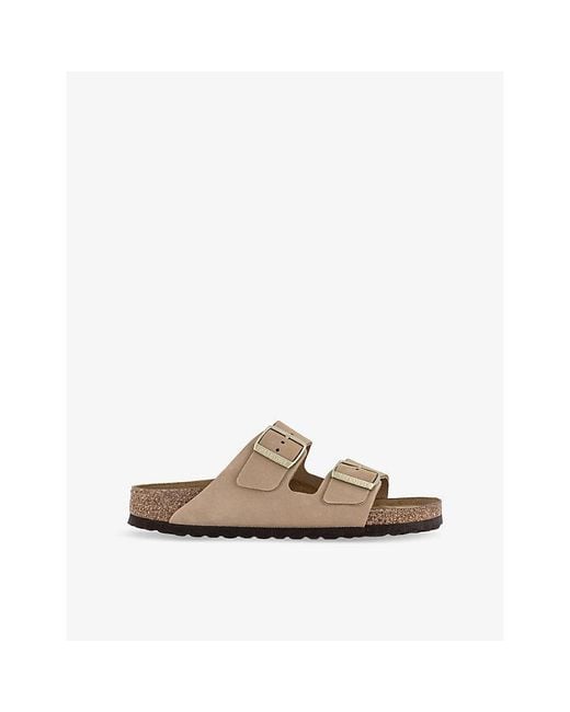 Birkenstock Natural Arizona Two-Strap Leather Sandals