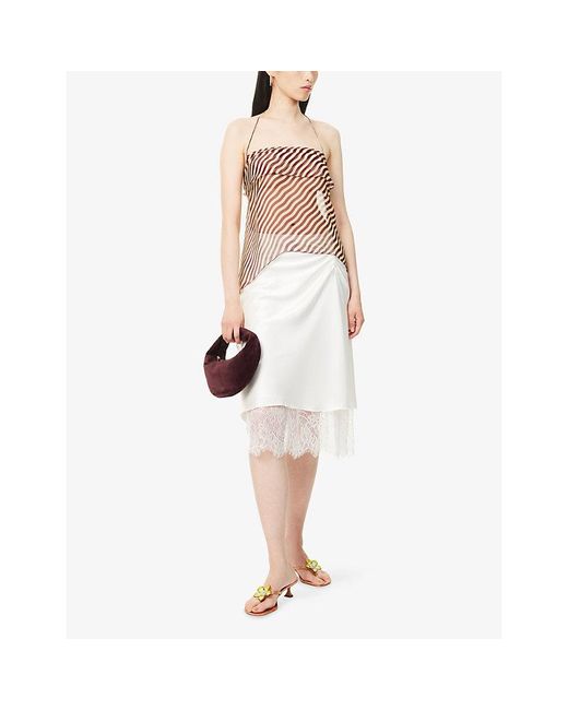 Rat & Boa Pink Assisi Striped Sheer Top