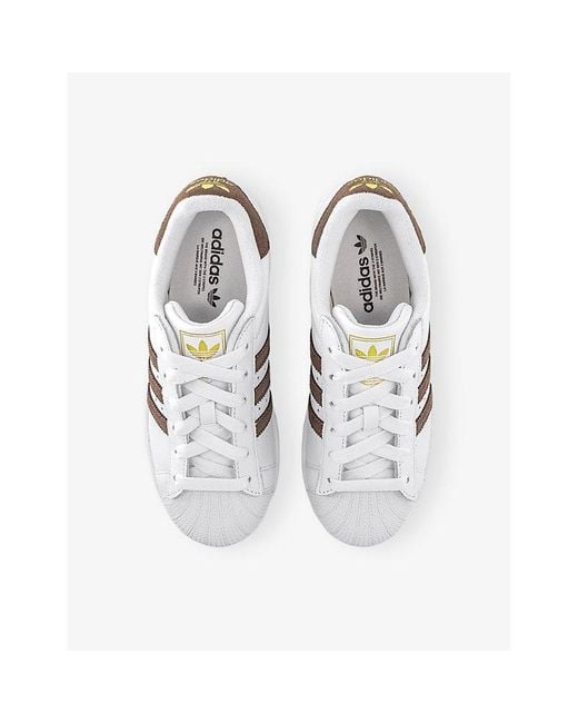 Adidas White Superstar Ii Leather Trainers