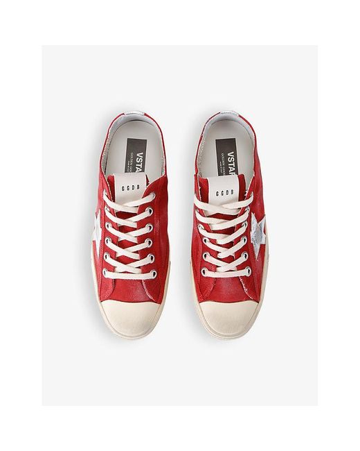 Golden Goose Deluxe Brand Red V-Star 2 Leather Low-Top Trainers for men