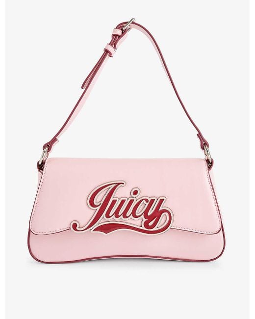 Juicy Couture Pink Branded-plaque Faux-leather Shoulder Bag