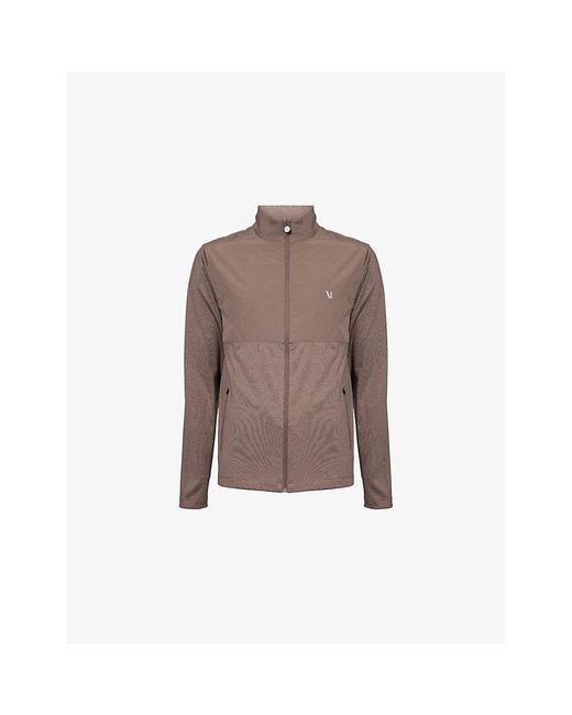 vuori Brown Sunday Element Stretch-Jersey Track Jacket for men